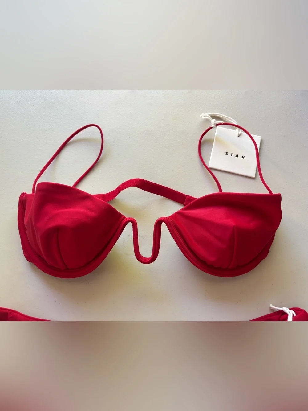 New With Tags Ziah  Red Underwire Bikini Set - Size 6